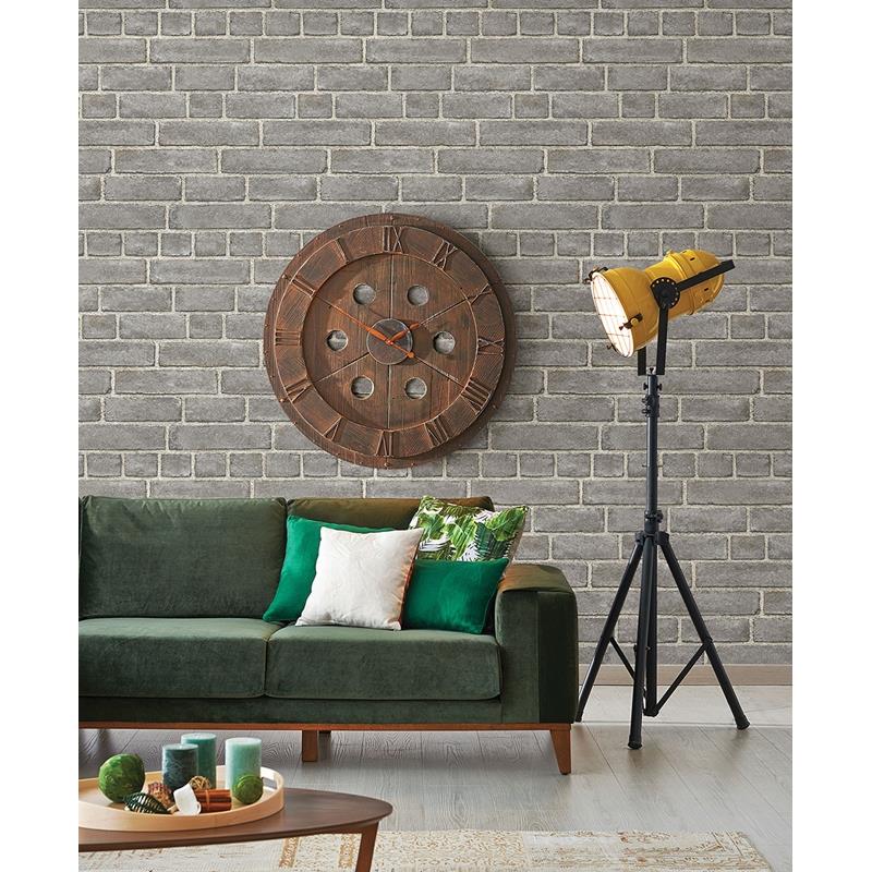Order 2922-24050 Trilogy Fa?ade Grey Brick Grey A-Street Prints Wallpaper