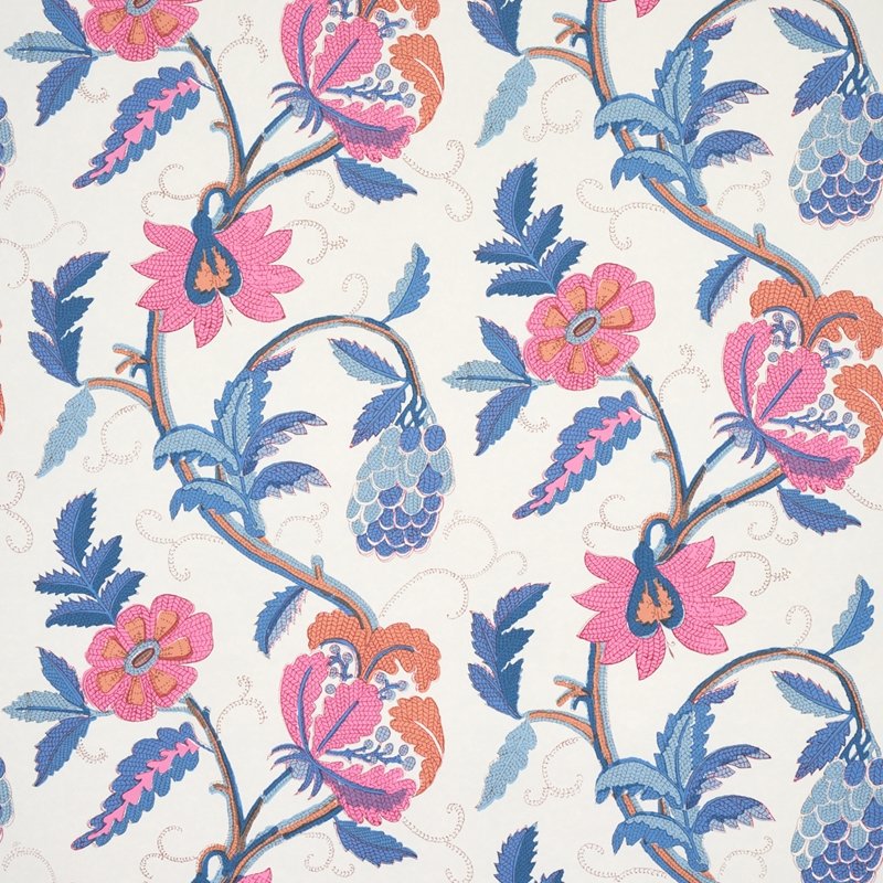 Acquire 5013242 Indali Rose and Indigo Schumacher Wallcovering Wallpaper