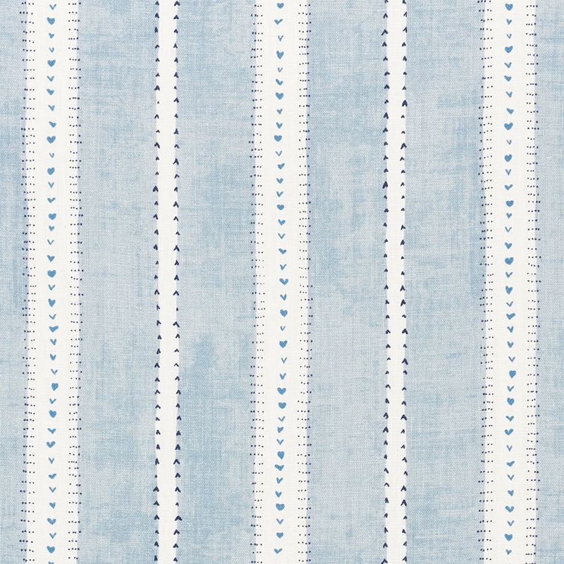 Purchase sample of 176940 Amour, Blue by Schumacher Fabric