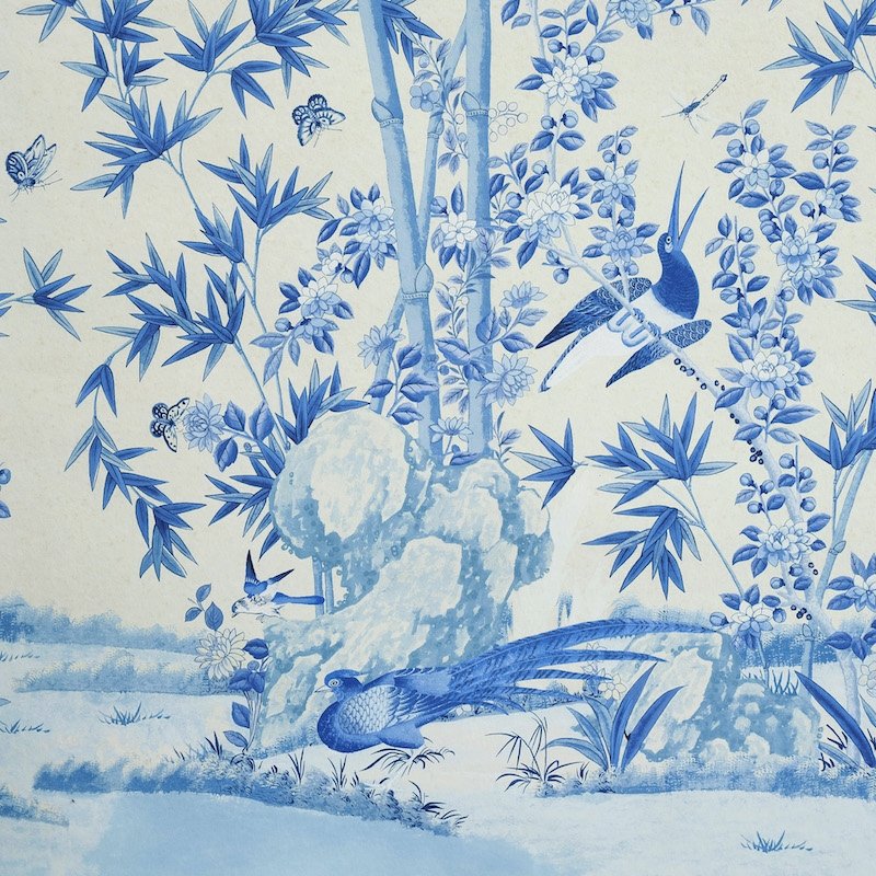 Acquire 5007744 Brighton Pavilion Blue Schumacher Wallcovering Wallpaper