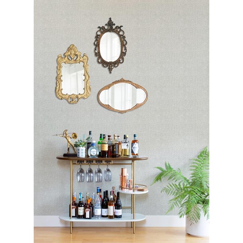 Acquire 4014-26440 Seychelles Zia Grey Basketweave Wallpaper Grey A-Street Prints Wallpaper