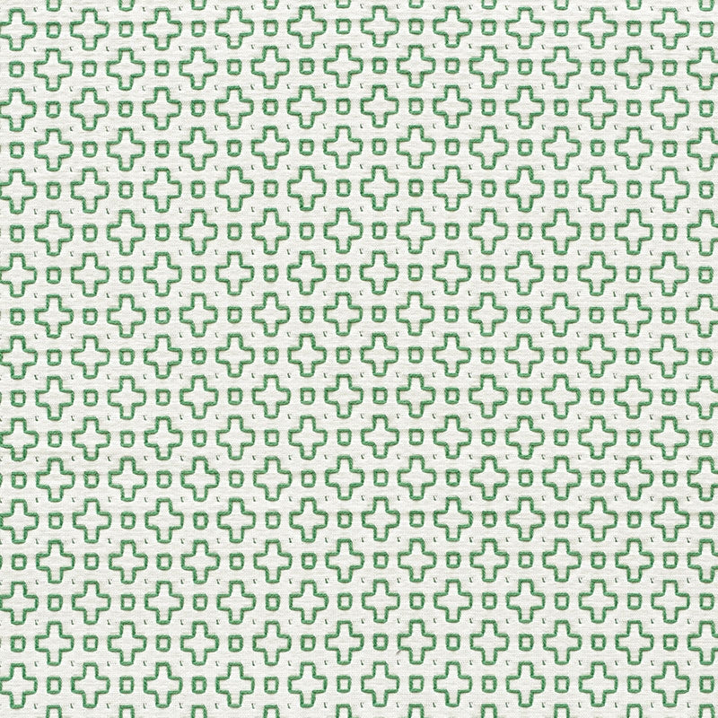 Purchase sample of 73561 Scout Embroidery, Green by Schumacher Fabric