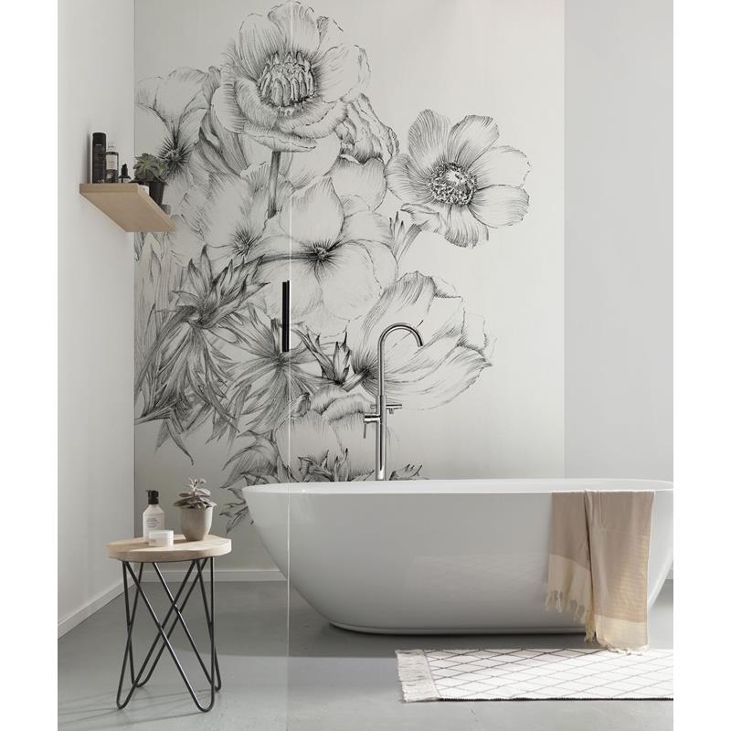 XXL2-1035 Colours Embroidered Flowers Wall Mural by Brewster,XXL2-1035 Colours Embroidered Flowers Wall Mural by Brewster2