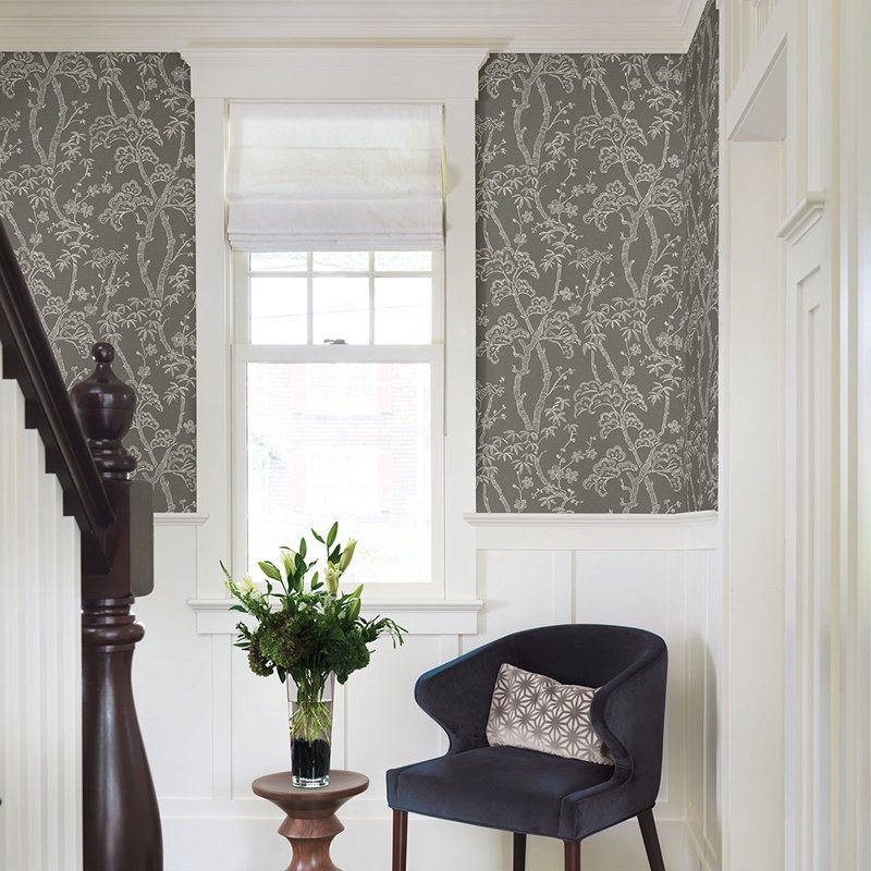 Acquire 2764-24351 Bonsai Grey Tree Mistral A-Street Prints Wallpaper