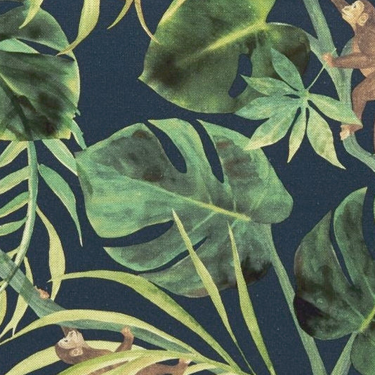 Purchase F0998-02 Monkey Business Indigo Botanical by Clarke And Clarke Fabric