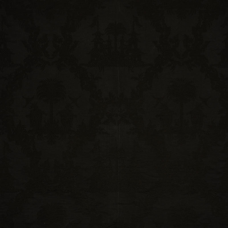 Purchase sample of 71833 Chinoiserie Royale, Black by Schumacher Fabric