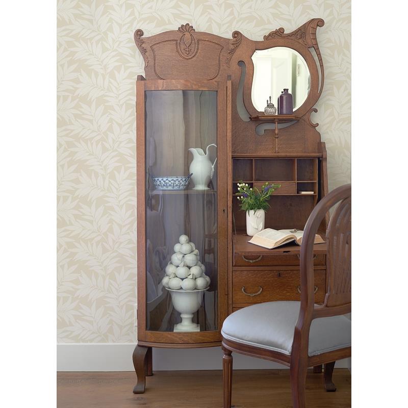 Search 2970-26125 Revival Morris Taupe Leaf Wallpaper Taupe A-Street Prints Wallpaper