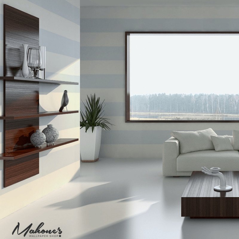 View 5008520 Baxter Stripe Sky Schumacher Wallpaper