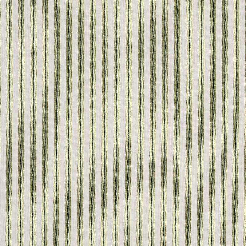 Purchase sample of 60075 Wellfleet Ticking Stripe, Green by Schumacher Fabric