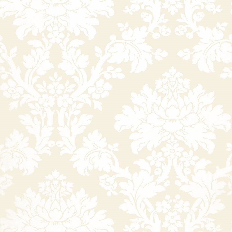 Select 5004460 Tierni Damask Blush Schumacher Wallpaper