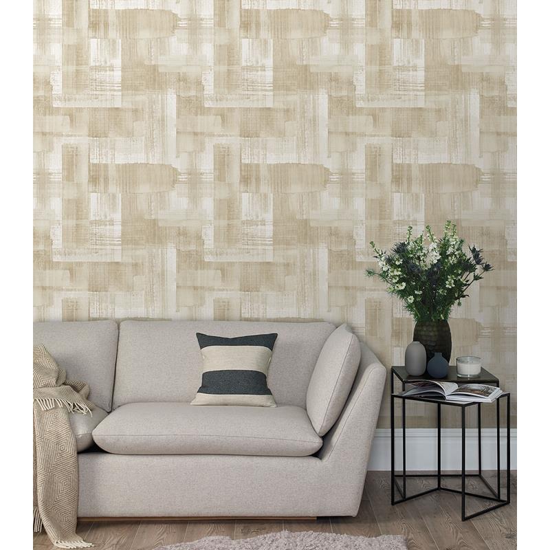 Search 2889-25229 Plain Simple Useful Trosa Beige Brushstroke Beige A-Street Prints Wallpaper