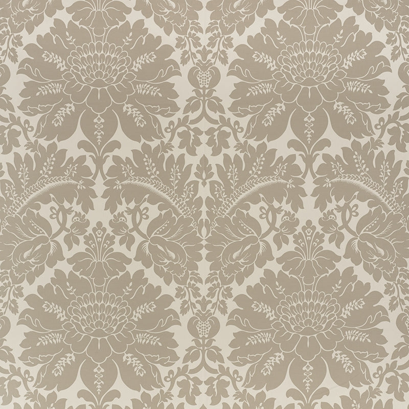 Purchase sample of 71284 Maggiore Damasco, Alabaster by Schumacher Fabric