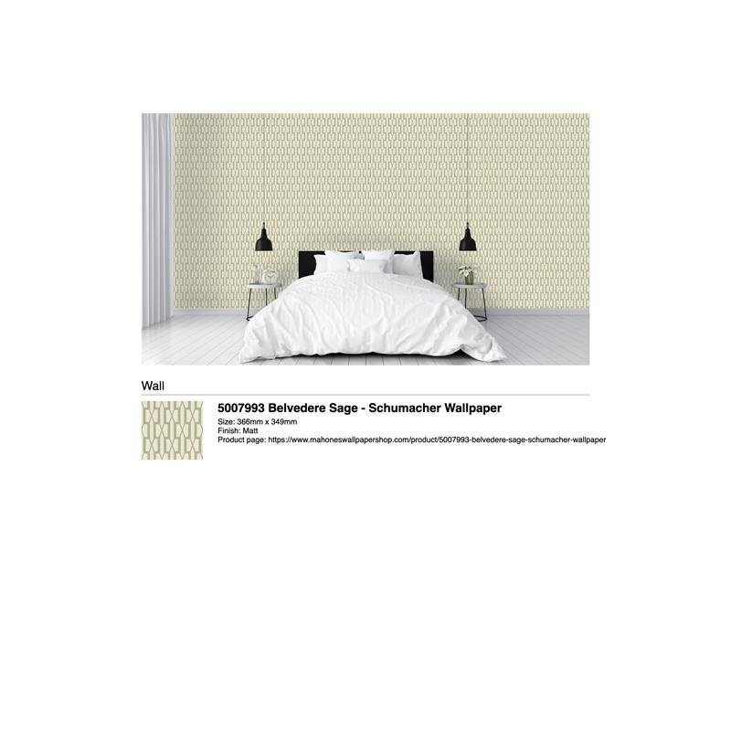 Order 5007993 Belvedere Sage Schumacher Wallpaper