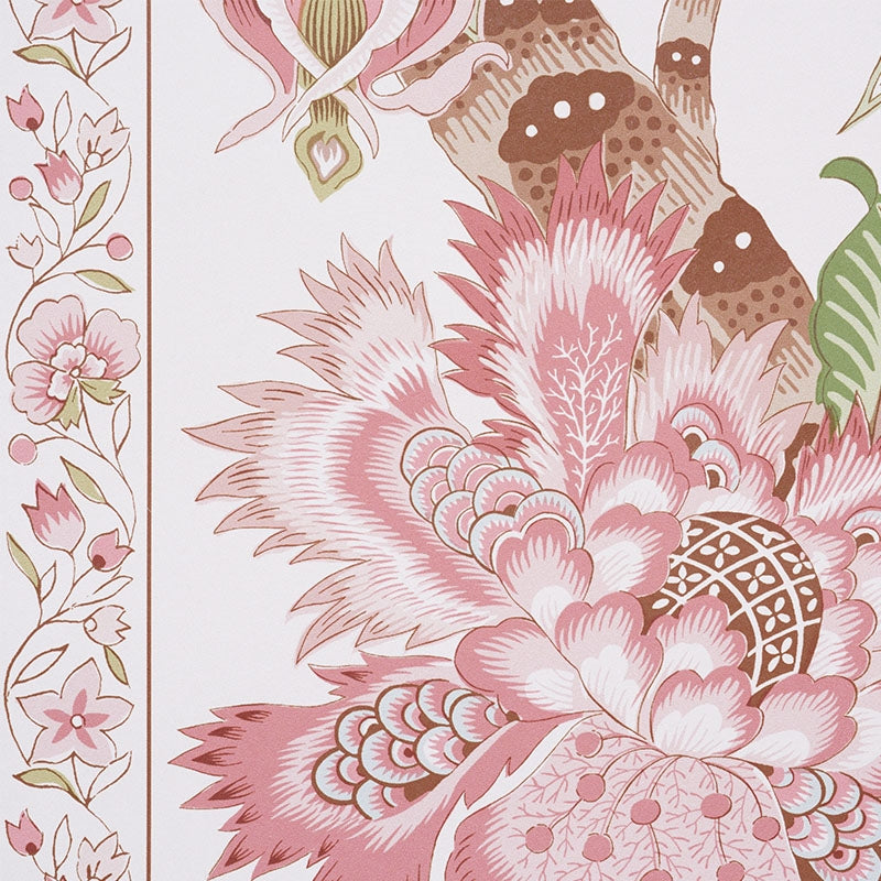 Find 5010171 Anjou Stripe Blush Schumacher Wallpaper