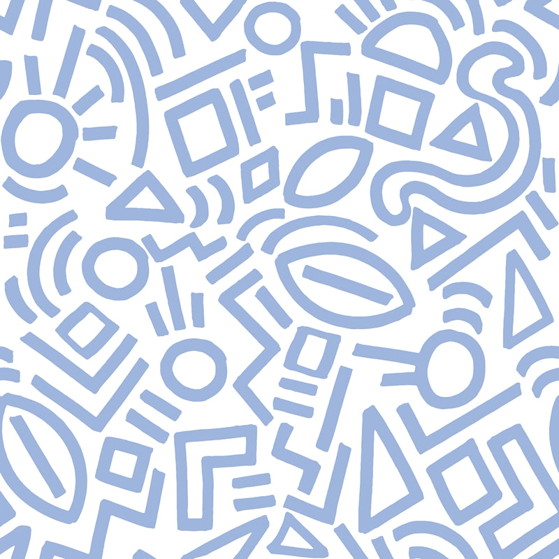 AES4792 Aelfie Periwinkle Doodle Abstract Peel & Stick Wallpaper by NuWallpaper