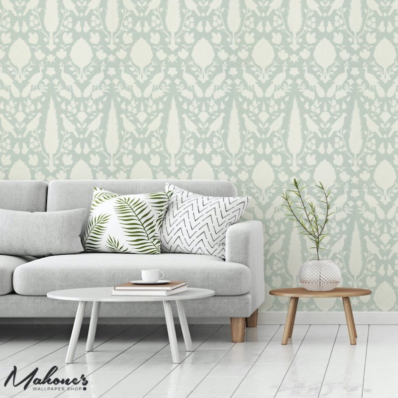 Find 5004122 Chenonceau Aquamarine Schumacher Wallpaper