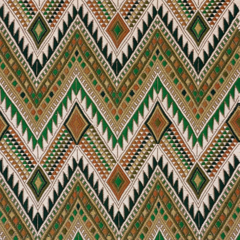 Purchase sample of 79243 Coyolate Hand Woven Brocade, Green by Schumacher Fabric