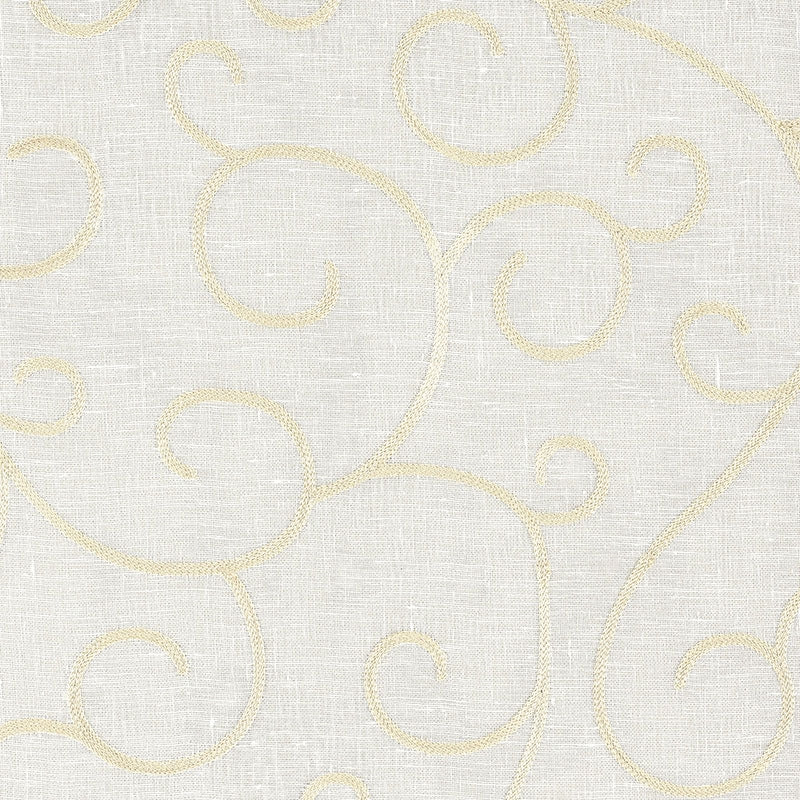 Purchase sample of 55980 Adina Sheer Embroidery, Parchment by Schumacher Fabric