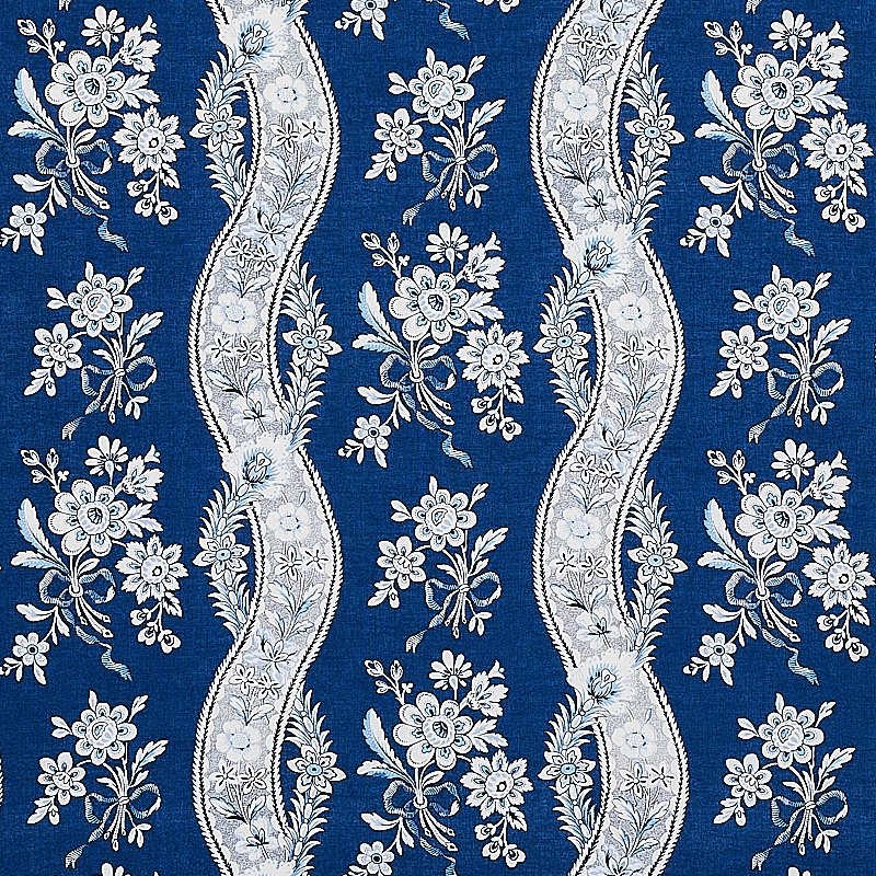 Purchase sample of 175984 Le Castellet, Indigo by Schumacher Fabric