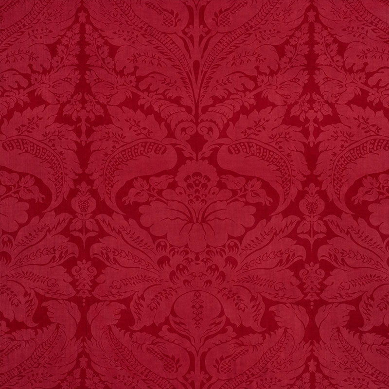 Purchase sample of 73952 Cordwain Velvet, Red by Schumacher Fabric