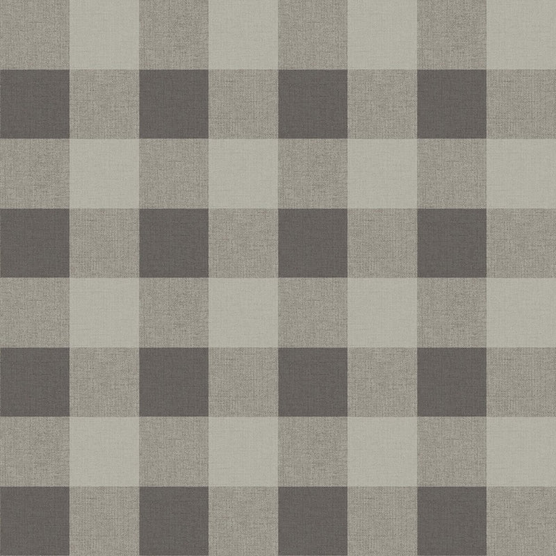 Sample Picnic Plaid Wallpaper in Daydream Grey from the Beach House  Collection