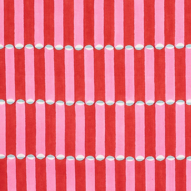 Purchase sample of 179280 Luna, Pink & Red by Schumacher Fabric