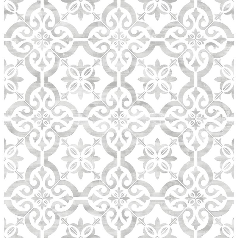 Buy LN21205 Luxe Haven Porto Tile Harbor Mist by Lillian August Wallpaper