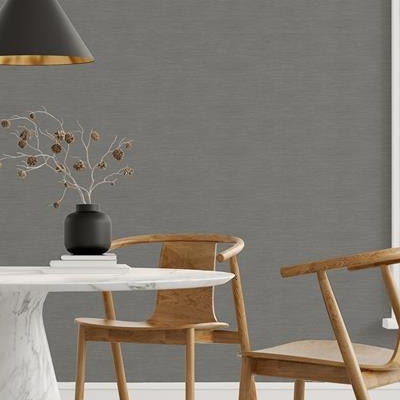 View 2988-70708 Inlay Moroccan Charcoal Sisal Texture Charcoal A-Street Prints Wallpaper