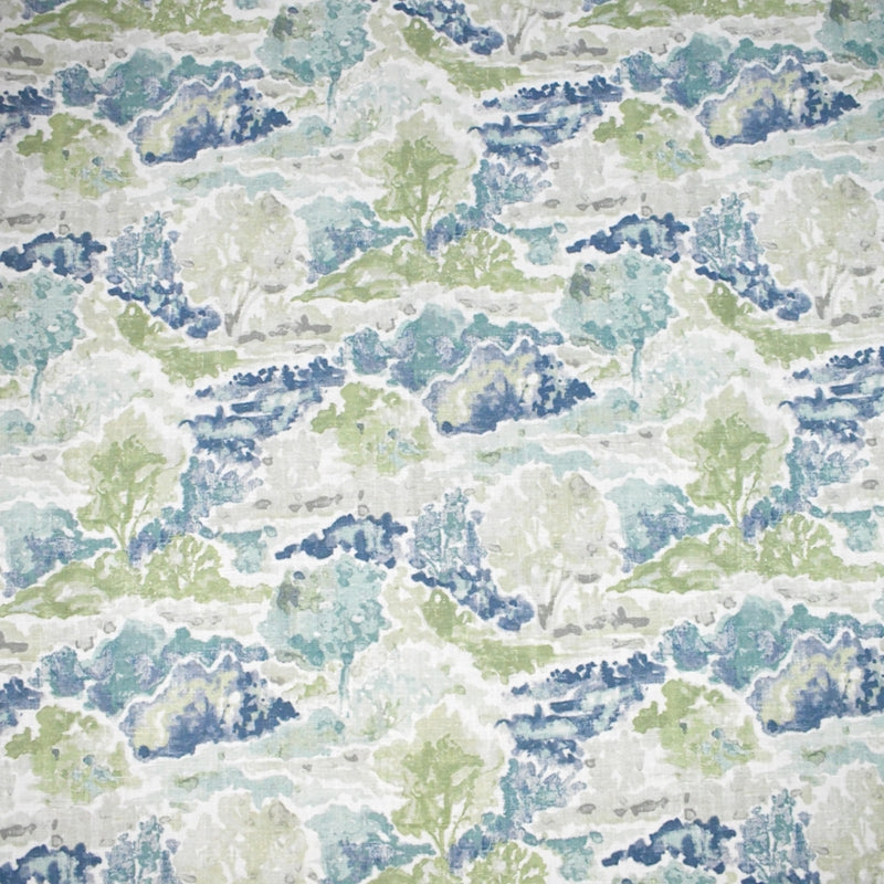 Find S5179 Spa Foliage Blue Greenhouse Fabric