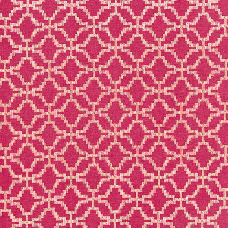 Purchase sample of 67012 Sarana Linen Embroidery, Raspberry by Schumacher Fabric