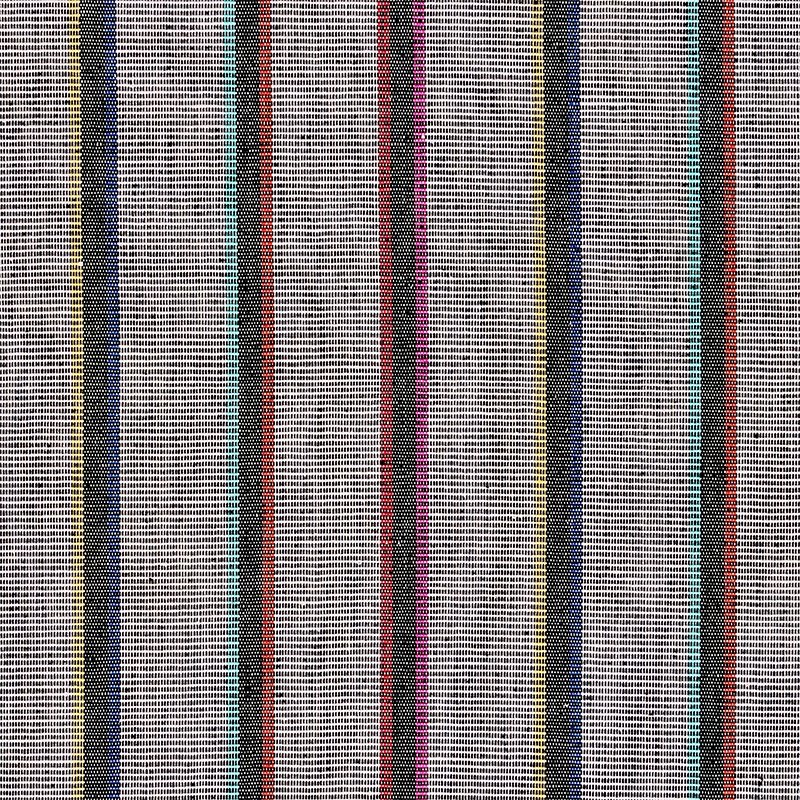 Purchase sample of 78840 Corcha Stripe, Mono Multi by Schumacher Fabric
