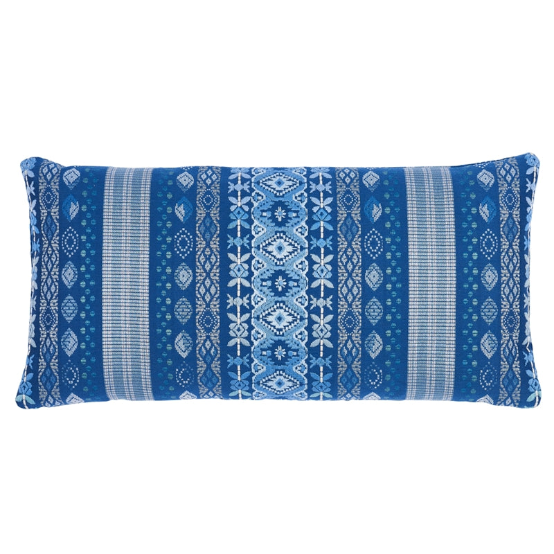 So7968018 | Cosima Embroidery Pillow, Blue Multi - Schumacher Furniture and Accessories