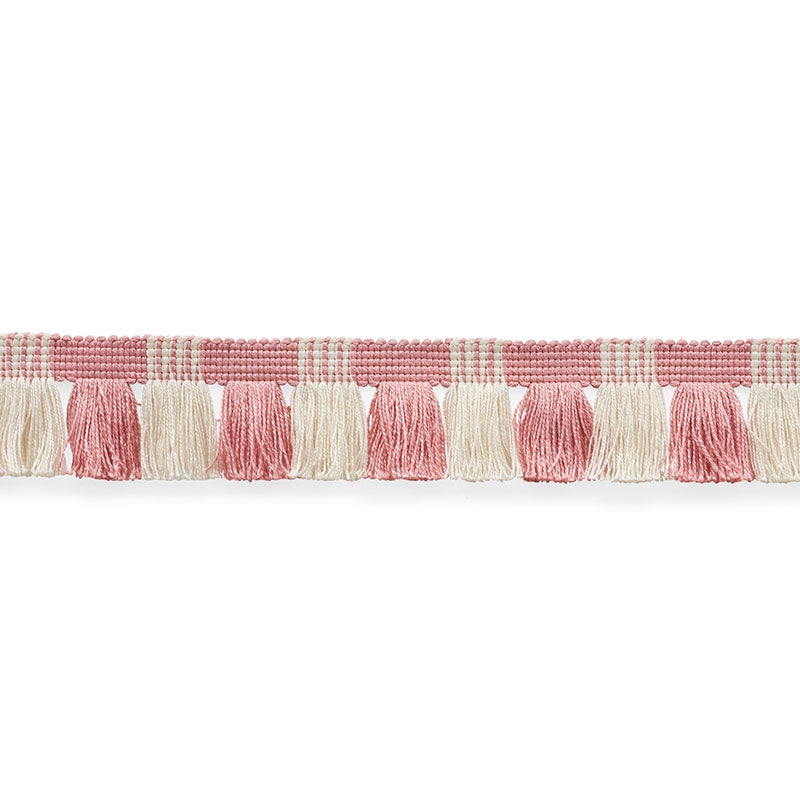 75362 | Juno Fringe, Pink & Ivory - Schumacher Fabric