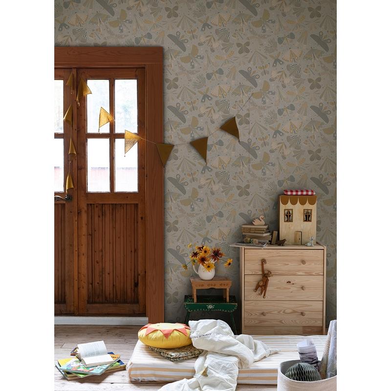 Shop 4111-63025 Briony Flyga Light Blue Butterfly Bonanza Wallpaper Light Blue A-Street Prints Wallpaper