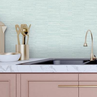 Search 2988-70604 Inlay Jenga Aqua Striped Column Aqua A-Street Prints Wallpaper