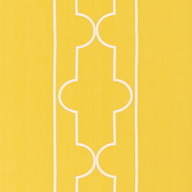 Purchase sample of 73072 Limitless Lattice, Yellow by Schumacher Fabric