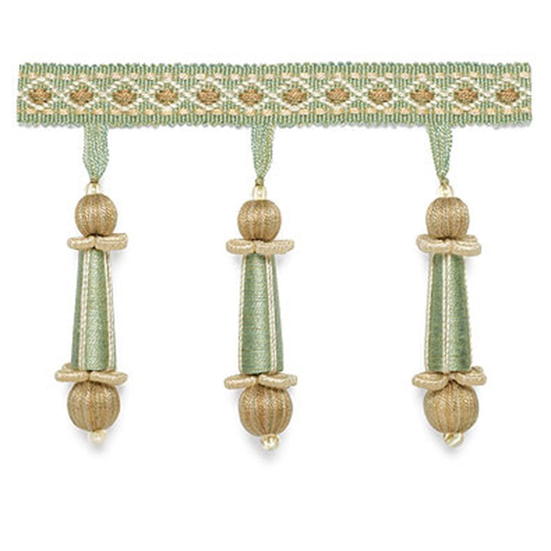 63282 | Addington Molded Tassel Fringe, Mineral - Schumacher Fabric