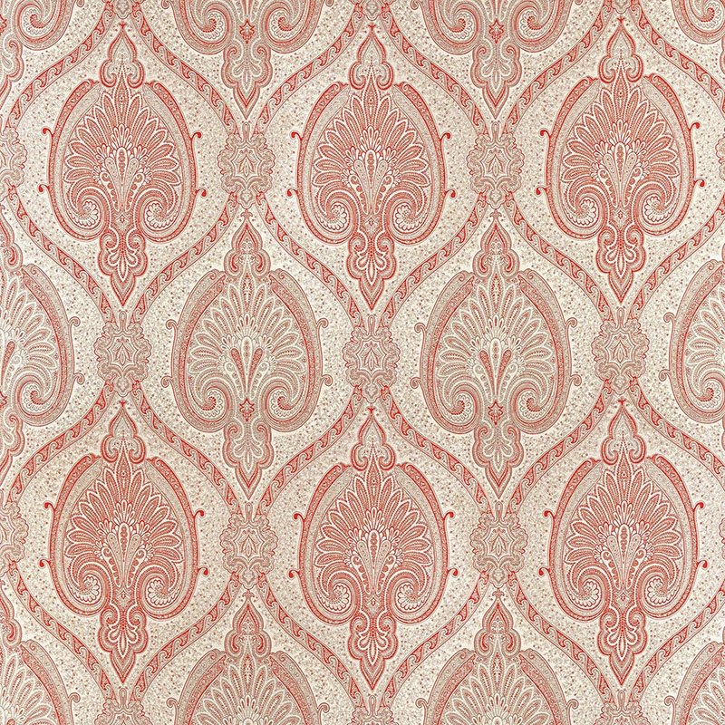 Purchase sample of 68922 Odalisque, Cinnabar by Schumacher Fabric