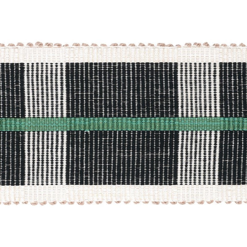 78973 | Calcada Tape Wide, Emerald - Schumacher Fabric