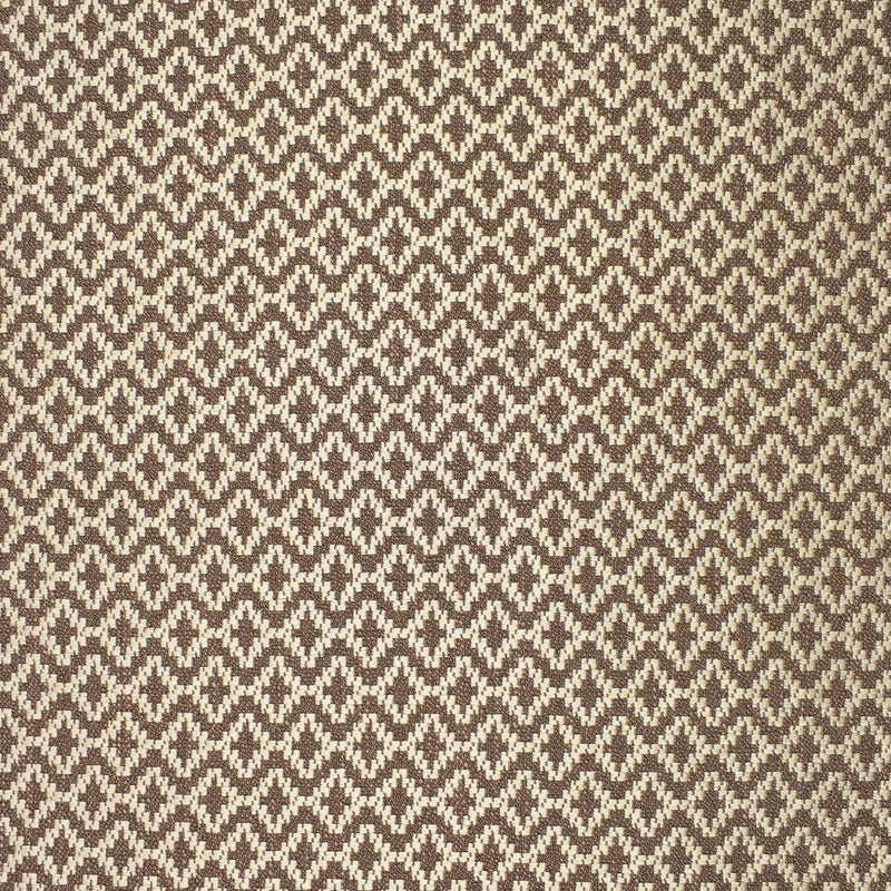 View F1925 Teak Brown Geometric Greenhouse Fabric