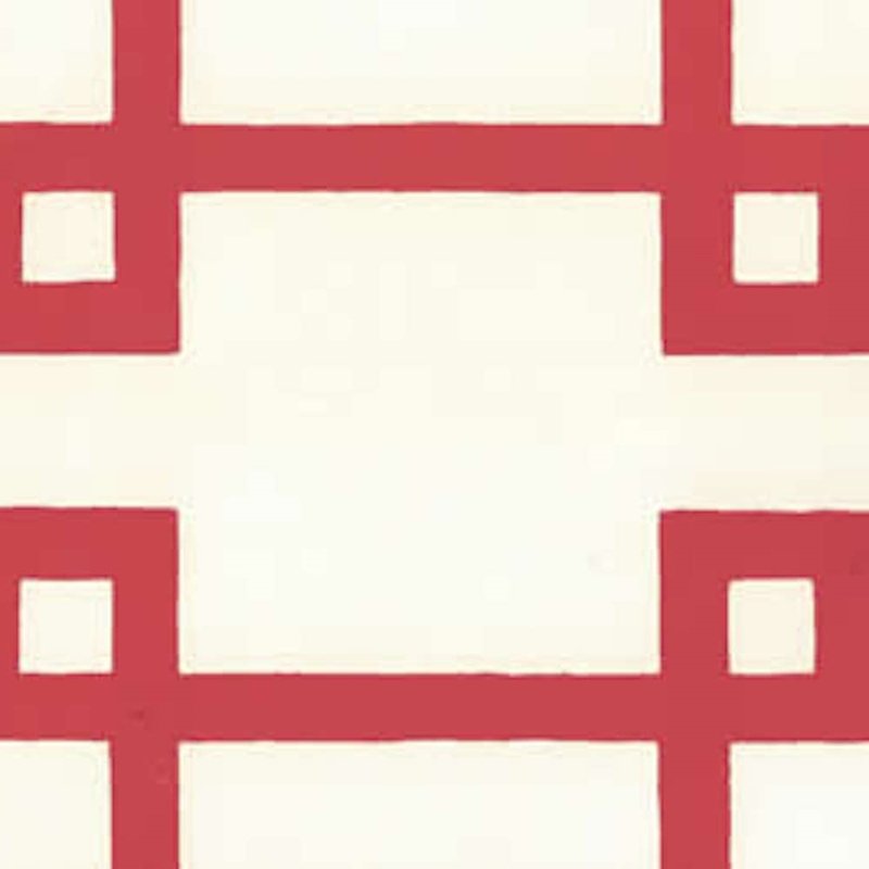 View 300406OWP Brighton Red On Off White by Quadrille Wallpaper