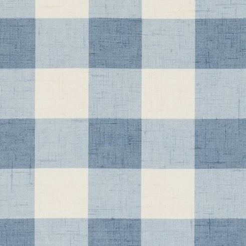 View F0625-01 Polly Chambray Check/Plaid by Clarke And Clarke Fabric