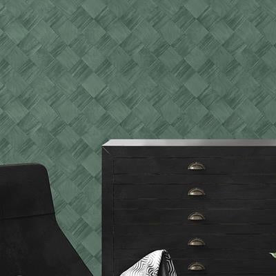 Find 2988-70804 Inlay Thriller Green Wood Tile Green A-Street Prints Wallpaper