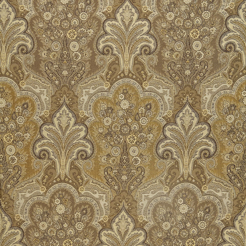 Purchase sample of 64590 New Castle Paisley, Travertine by Schumacher Fabric