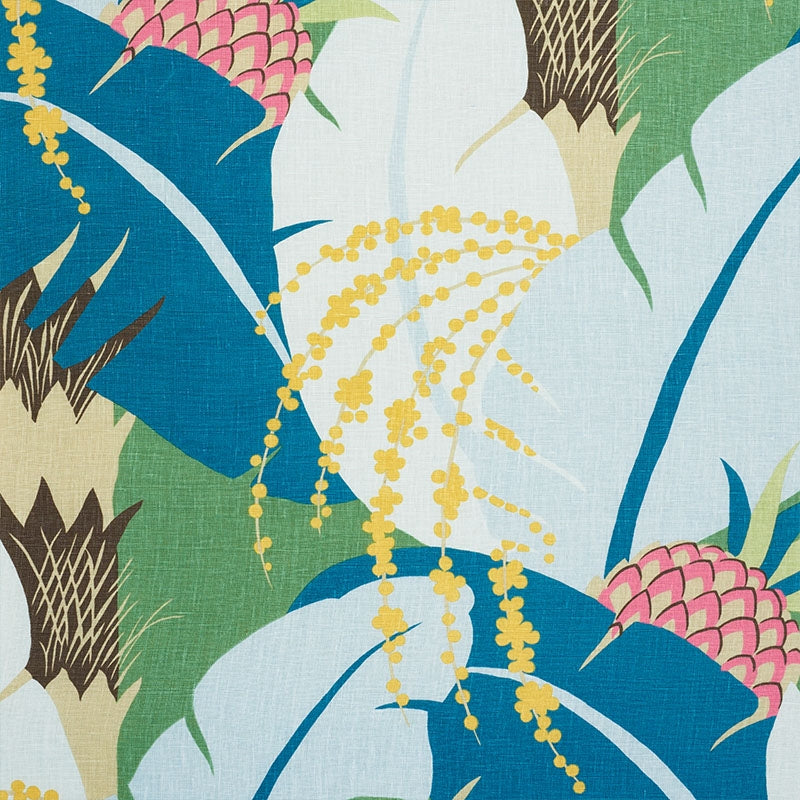 Purchase sample of 177541 Ananas, Peacock by Schumacher Fabric