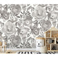 Find ASTM3906 Katie Hunt Blooming Floral Dove Grey Wall Mural A-Street Prints Wallpaper