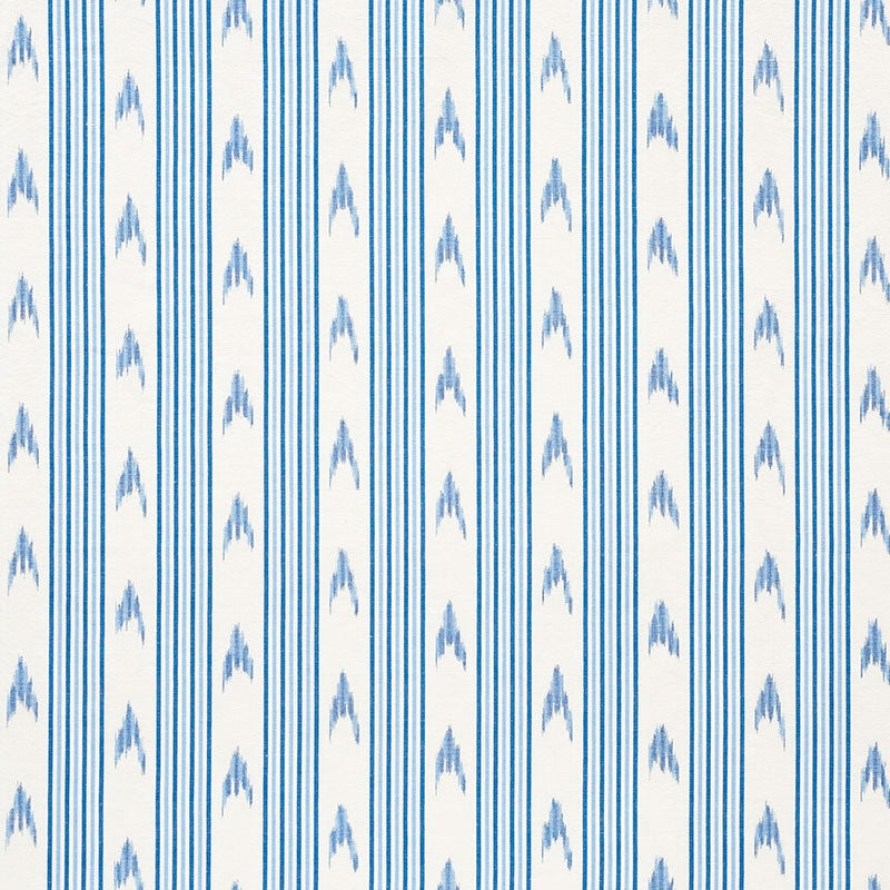 Purchase sample of 74220 Santa Barbara Ikat, Indigo by Schumacher Fabric