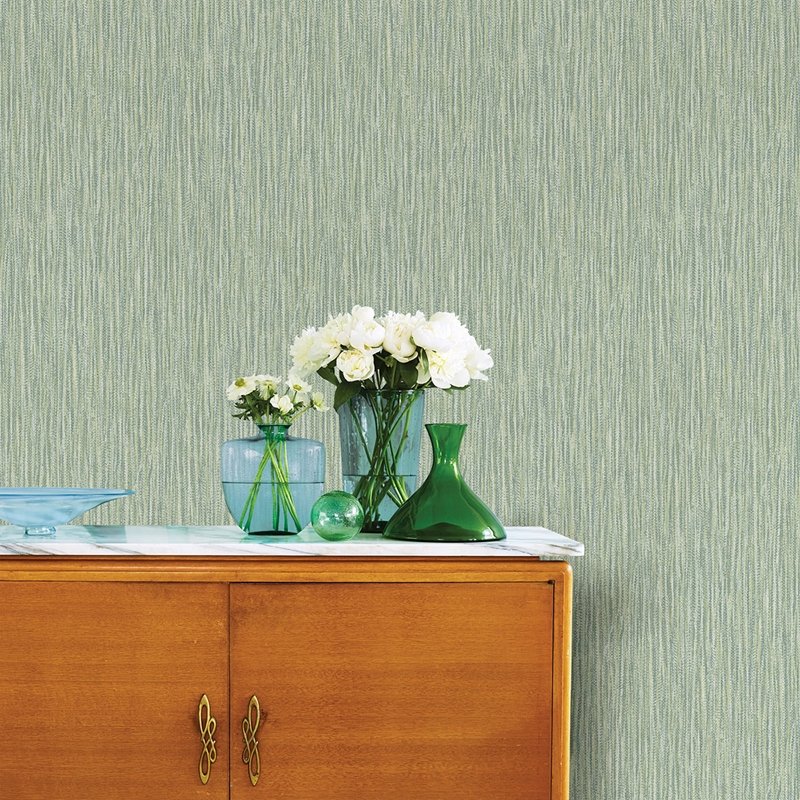 Buy 2901-25421 Perennial Raffia Thames Green Faux Grasscloth A Street Prints Wallpaper