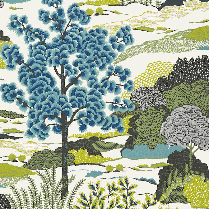 Purchase a sample of T85040 Daintree, Greenwood Thibaut Wallpaper