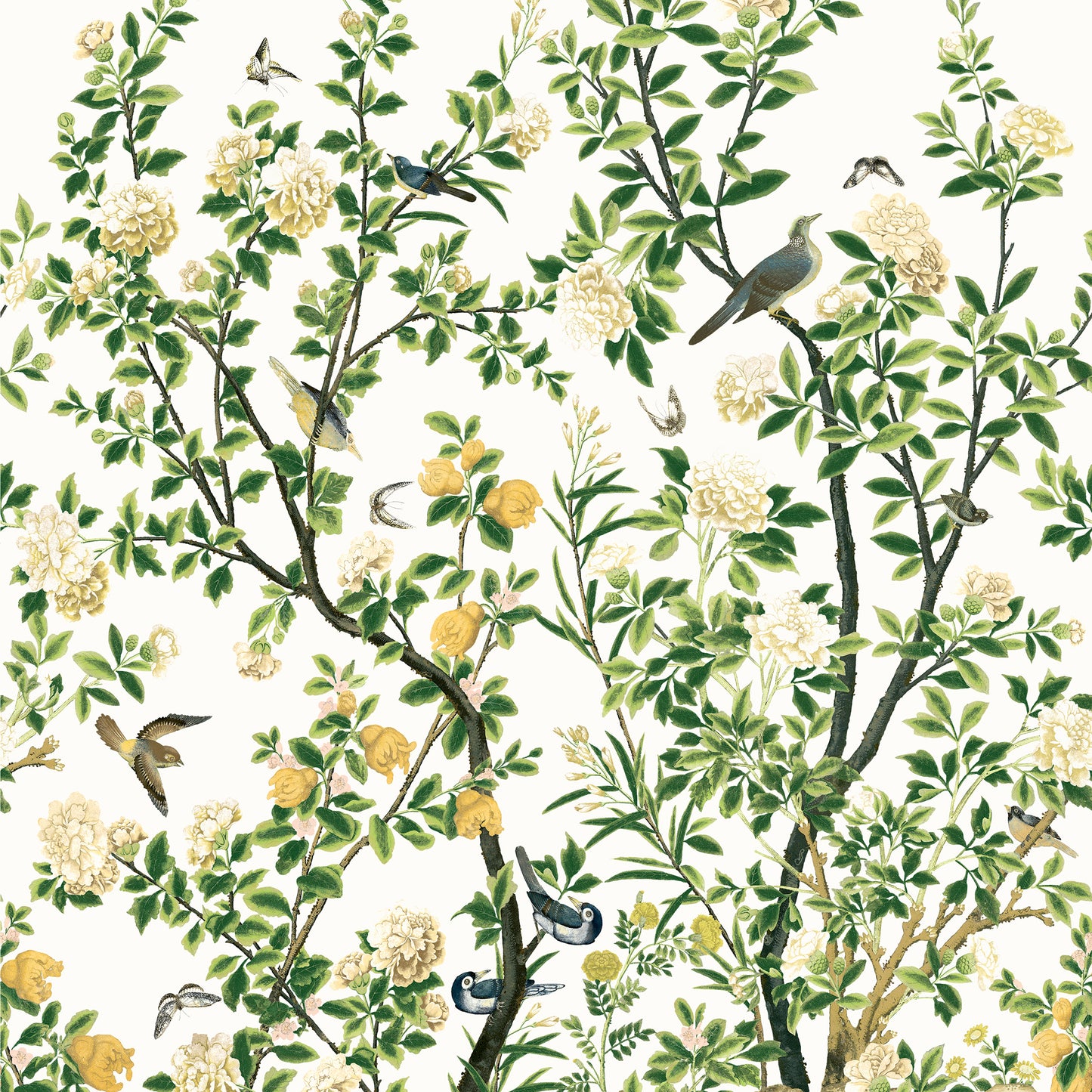 Purchase a sample of Tm13666 Jardin Bloom Mural, Grand Palace by Thibaut Wallpaper